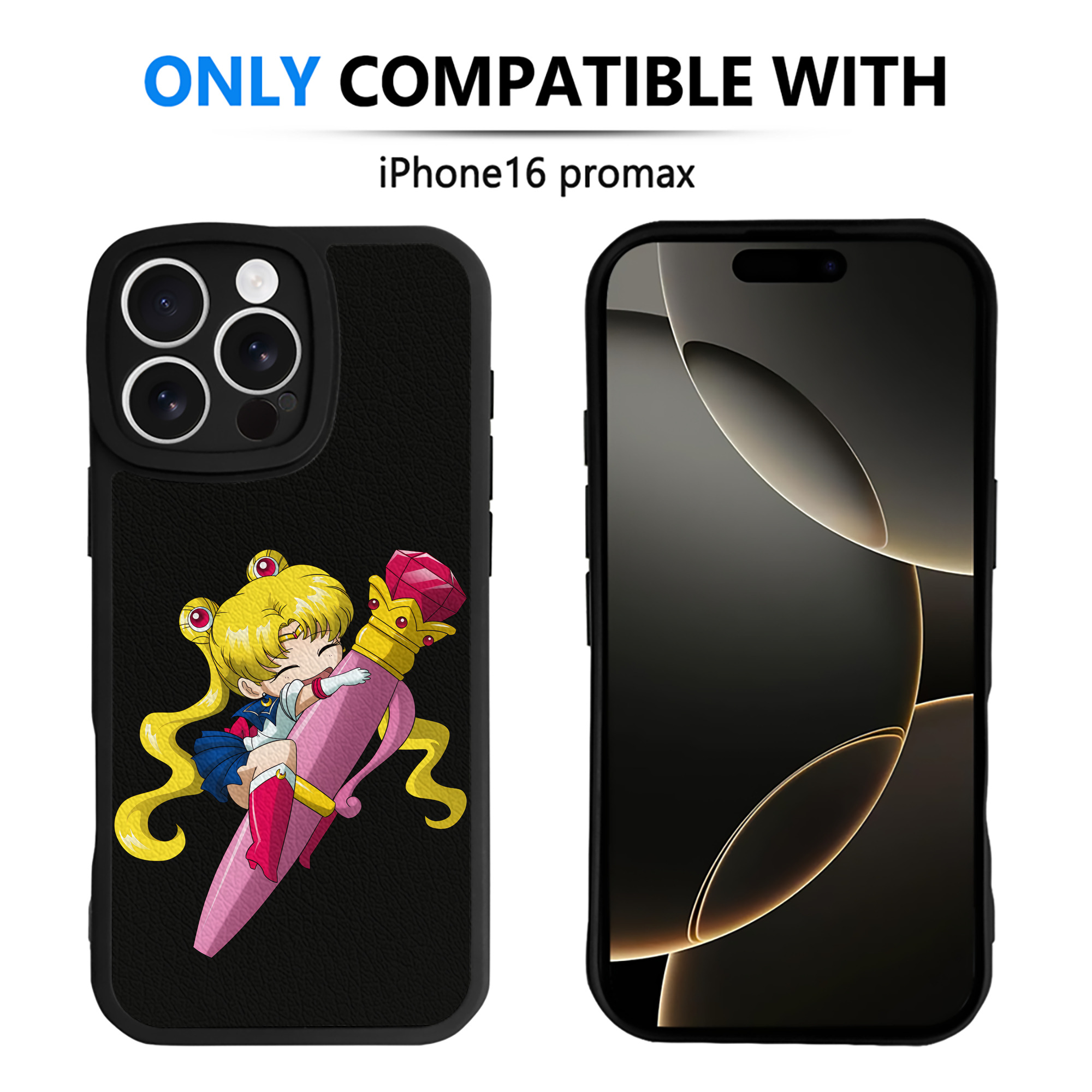（画像用） 美少女戦士セーラームーン 月野 うさぎ つきの うさぎ Sailor Moon Tsukino Usagi 【iPhone 16シリーズ対応】シリコンスマホケース（レザー調） 材質：シリコン